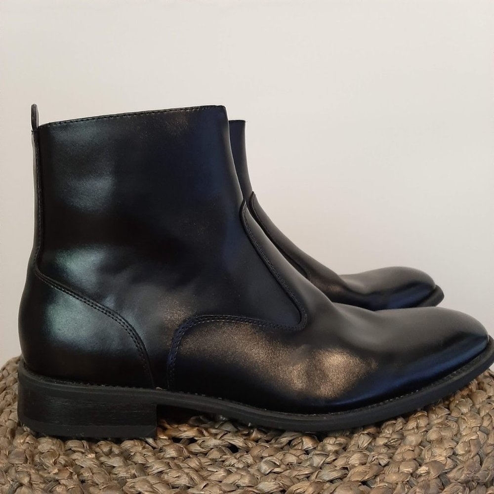 SOLD! Giorgio Brutini Mens Black Leather Boot 11.5 - Picture 4 of 9